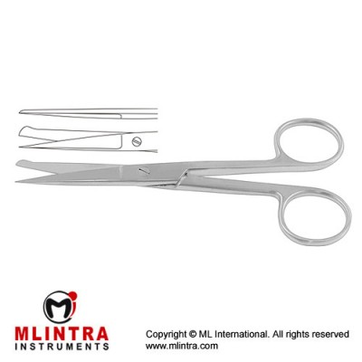 Incision Scissor Straight Stainless Steel, 14.5 cm - 5 3/4"